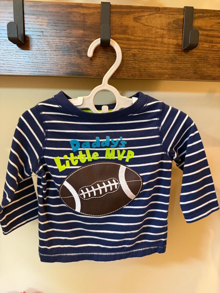 Father’s Day Baby Boy Long Sleeve Tee Shirt Size 6 Months